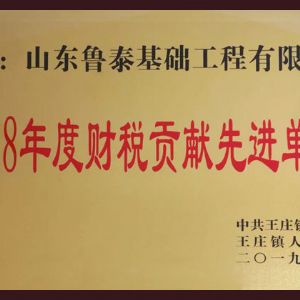 2018年度財稅貢獻(xiàn)先進(jìn)單位